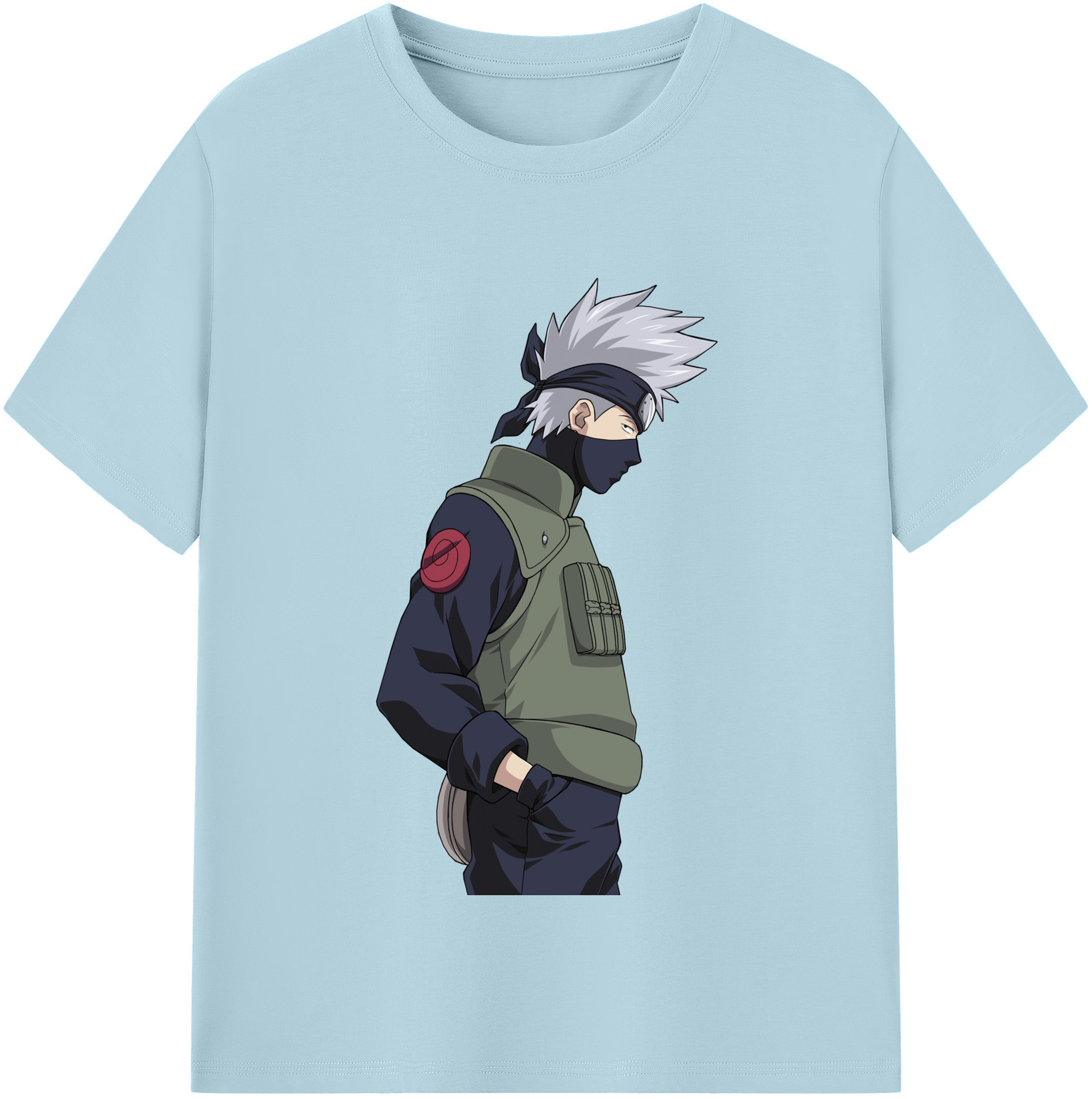 （画像用） NARUTO -ナルト- はたけ カカシ Hatake Kakashi 綿100％半袖Tシャツ（フロントプリント）